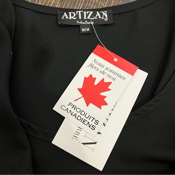 NWT | Artizan by Robin Barre | Black Sheer Blouse With loose fit sleeves - Picture 7 of 9